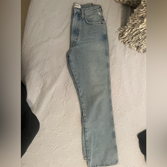 Agolde pinch waist high rise kick jean in color riptide - Picture 3 of 5